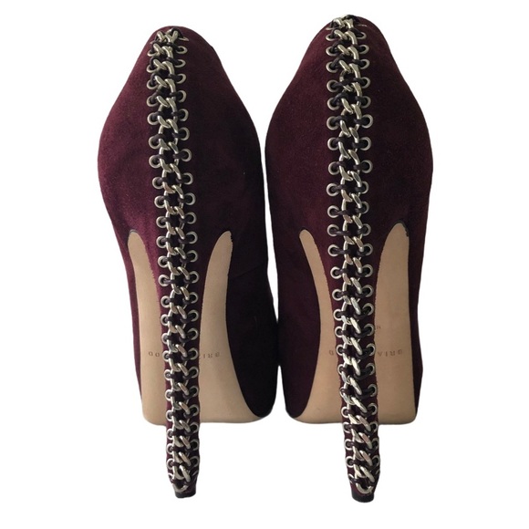 Authentic BRIAN ATWOOD Harrison Suede Chain Pumps - Picture 3 of 10